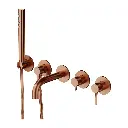 Y Unterputz-5-Loch-Badewannenarmatur Kupfer gebürstet (CPB) Y1237-1SCPB