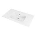 Integrierte Keramik-Arbeitsplatte „Volterra“. Breite 81 cm. Mattweiß EV.081.WM 