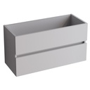 Schrank ANCONA 80 x 45 x 54 cm. 2 hängende Schubladen, Weiß hochglänzend AN202.080.BB 