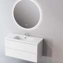 Einbau-Arbeitsplatte „Solid Marble Blow“. Breite 101 cm. Weiß  EB.101.C 
