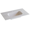 Integrierte Arbeitsplatte aus Feinsteinzeug von Lanicor. Breite 81 cm. Taupe ELR081.T
