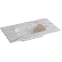 Integrierte Arbeitsplatte aus Feinsteinzeug von Lanicor. Breite 101 cm. Storm White ELR101.W