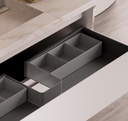 DRAWBOX Schubladenorganizer mit Trennwänden 32 x 11 x 6 cm. Ausführung: Anthrazit